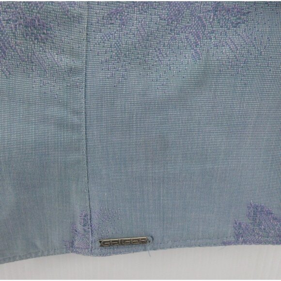 VINTAGE Geiger Top 12 Jacquard Floral Blouse Button Up Austria 42 * - Picture 4 of 13